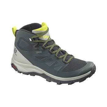 Salomon OUTline MID GTX - Siva Turistické Topánky Panske, S0035SK